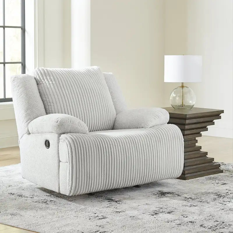 Fauteuil inclinable à bascule en velours côtelé – Fauteuil de salon à bascule et inclinable rembourré en peluche