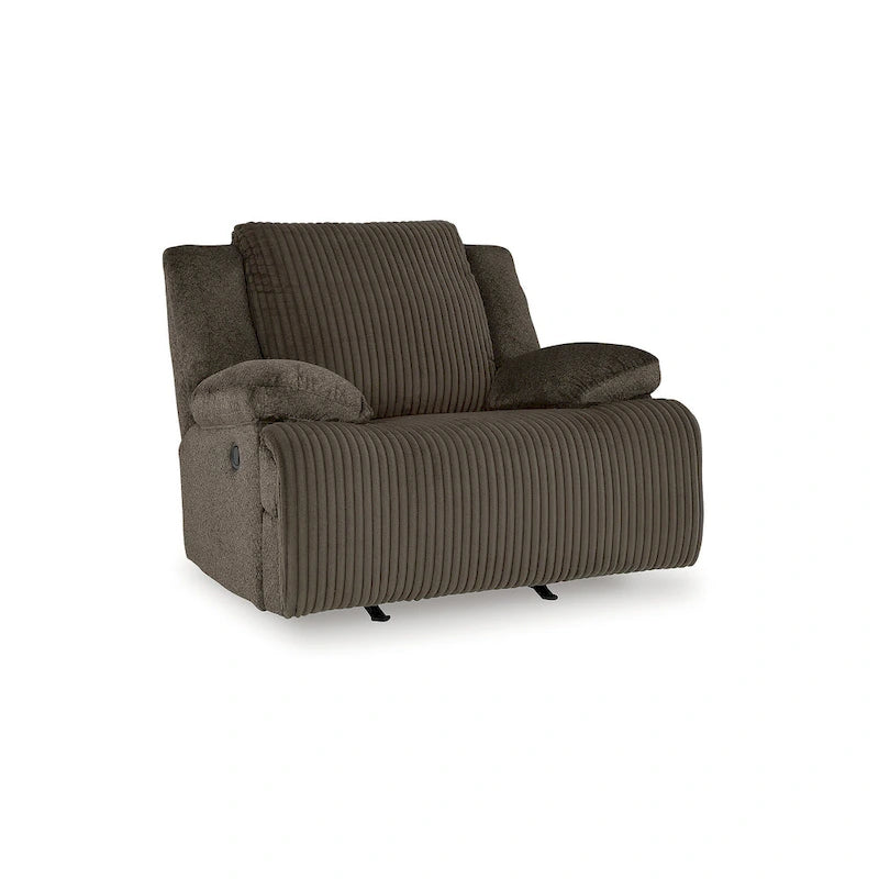 Fauteuil inclinable à bascule en velours côtelé – Fauteuil de salon à bascule et inclinable rembourré en peluche