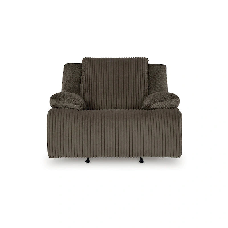 Fauteuil inclinable à bascule en velours côtelé – Fauteuil de salon à bascule et inclinable rembourré en peluche