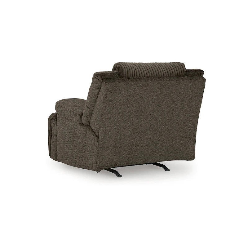 Fauteuil inclinable à bascule en velours côtelé – Fauteuil de salon à bascule et inclinable rembourré en peluche