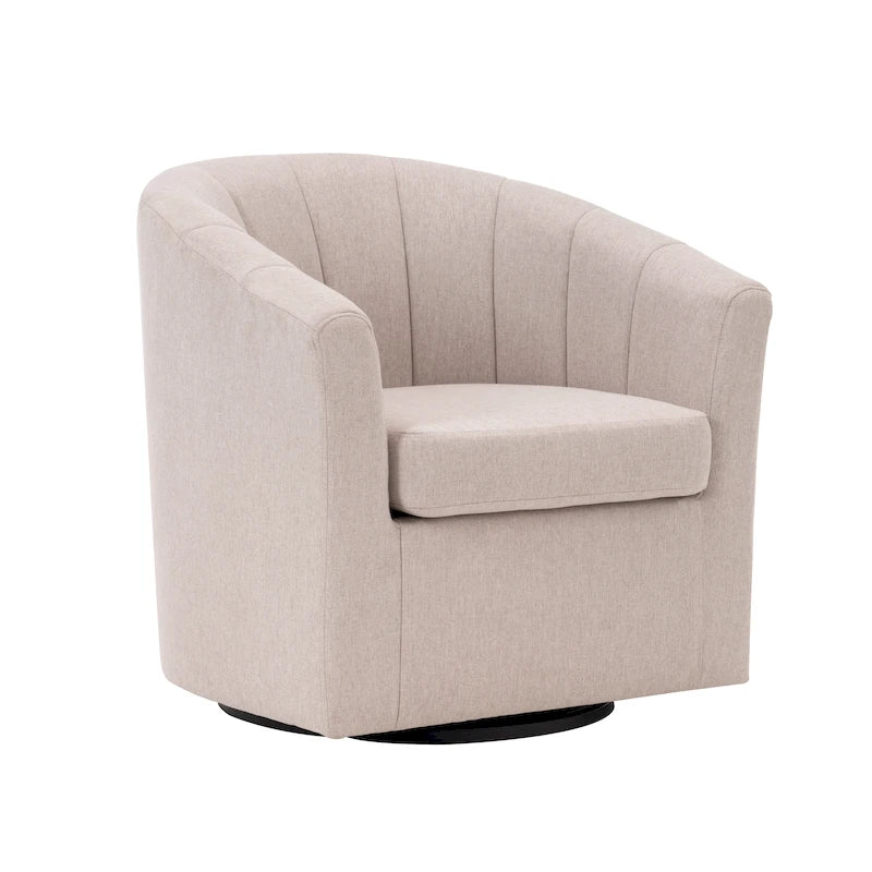 Fauteuil d'appoint pivotant avec coussin amovible