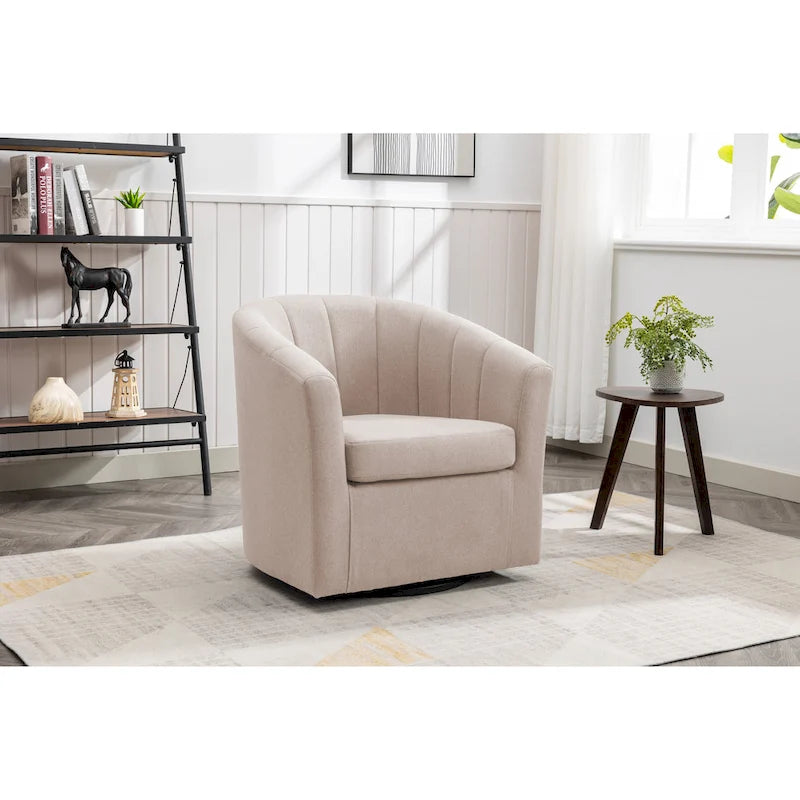 Fauteuil d'appoint pivotant avec coussin amovible