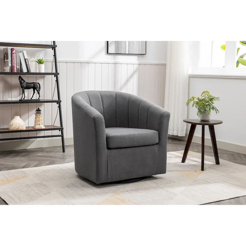 Fauteuil d'appoint pivotant avec coussin amovible