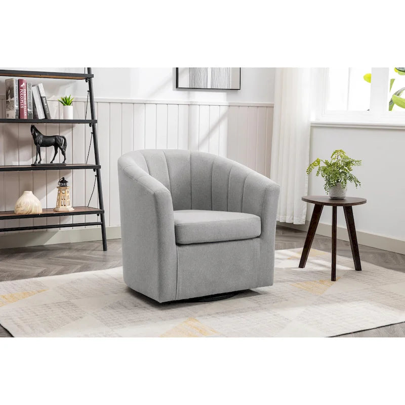 Fauteuil d'appoint pivotant avec coussin amovible