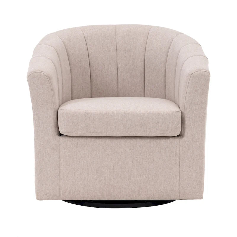 Fauteuil d'appoint pivotant avec coussin amovible