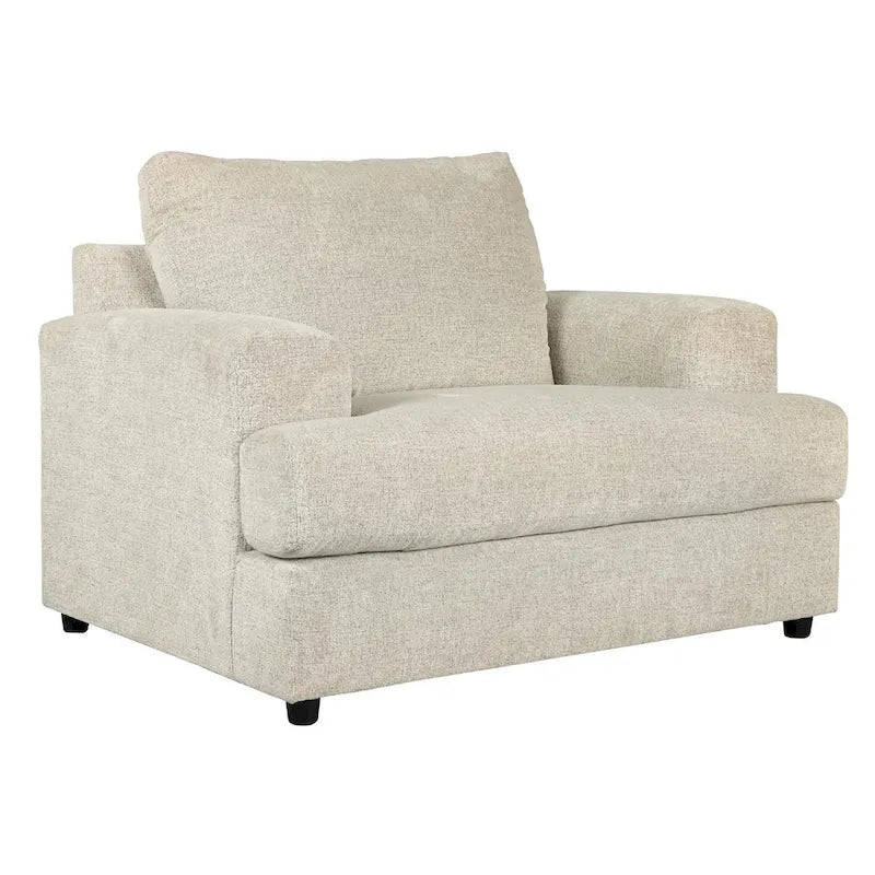 Fauteuil d'appoint surdimensionné - Gris pierre