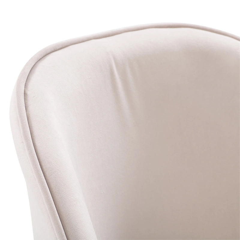 Chaise de salle à manger en velours avec pieds en métal