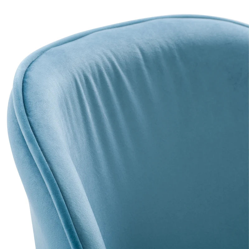 Chaise de salle à manger en velours avec pieds en métal