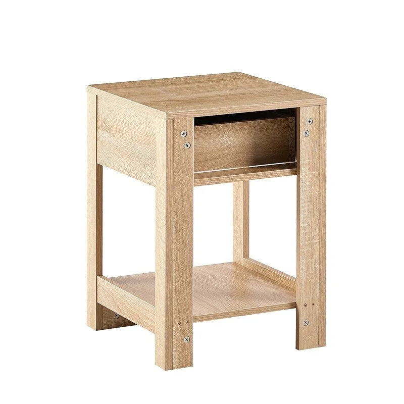 Table de chevet et table d'appoint à tiroir en rotin