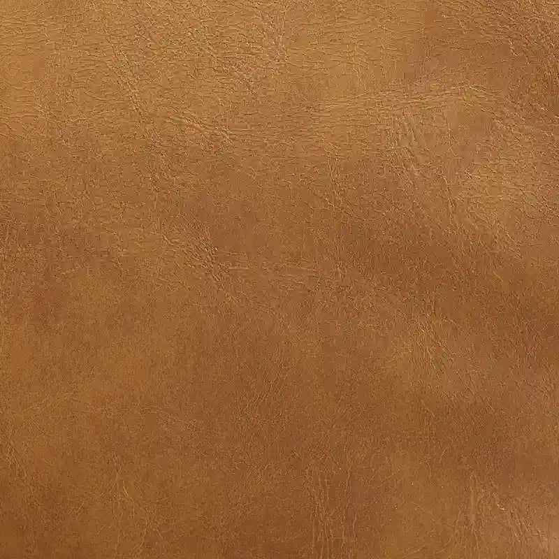 Fauteuil pivotant d'appoint avec dossier en rotin, assise en similicuir et accoudoirs et pieds en bois