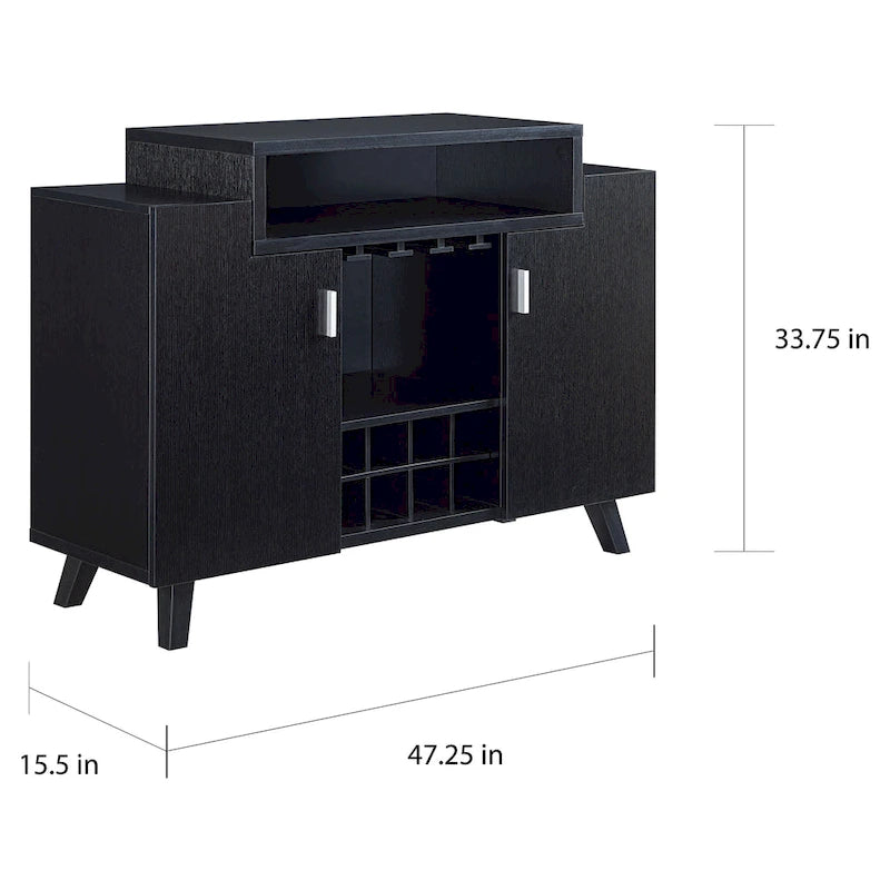 Buffet vaisselier contemporain avec étagères ouvertes