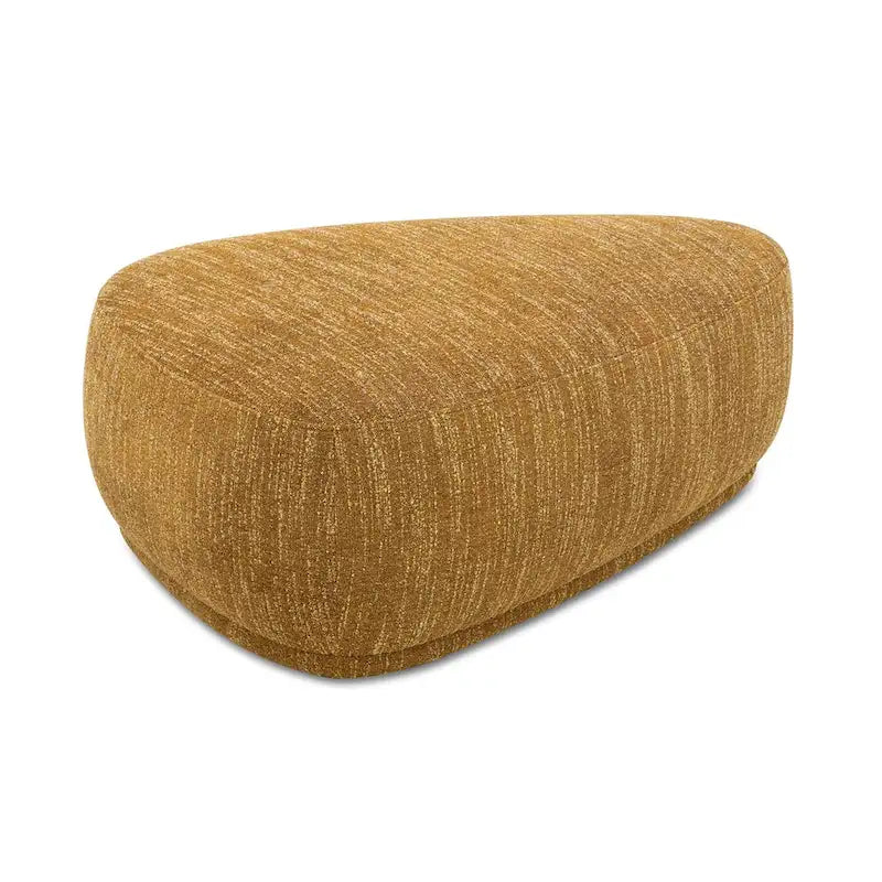 Pouf cocktail triangulaire arrondi de 112 cm – Repose-pieds d'appoint et banc entièrement rembourrés