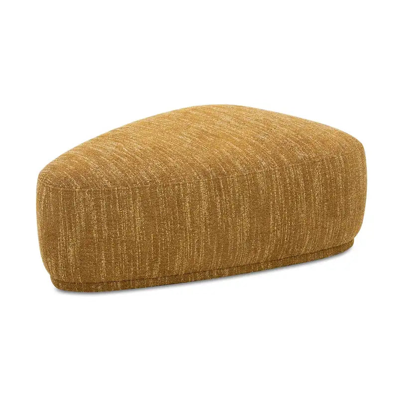 Pouf cocktail triangulaire arrondi de 112 cm – Repose-pieds d'appoint et banc entièrement rembourrés