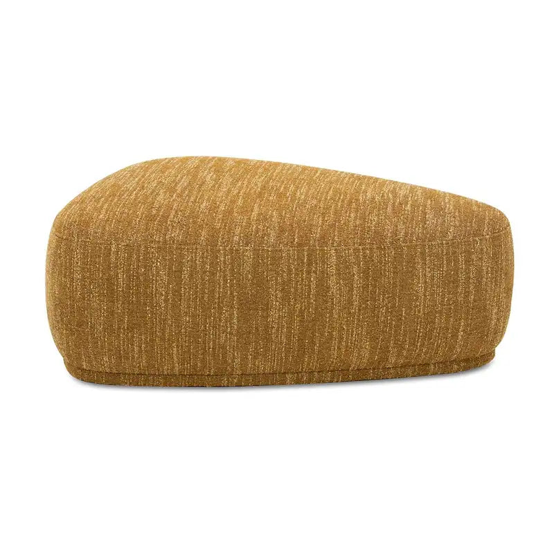 Pouf cocktail triangulaire arrondi de 112 cm – Repose-pieds d'appoint et banc entièrement rembourrés