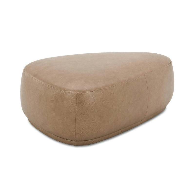 Pouf cocktail triangulaire arrondi de 112 cm – Repose-pieds d'appoint et banc entièrement rembourrés