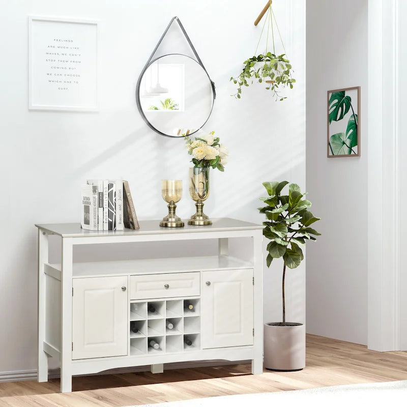 Buffet de cuisine moderne avec casier à vin et tiroir – Meuble de rangement pour salle à manger et salon
