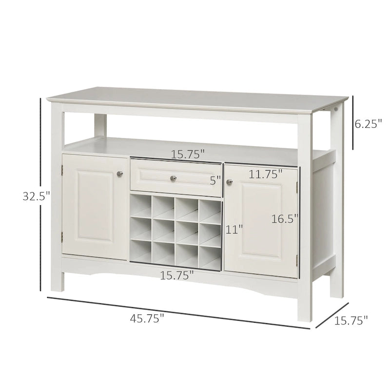 Buffet de cuisine moderne avec casier à vin et tiroir – Meuble de rangement pour salle à manger et salon
