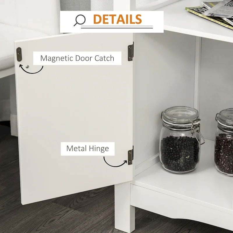 Buffet de cuisine moderne avec casier à vin et tiroir – Meuble de rangement pour salle à manger et salon