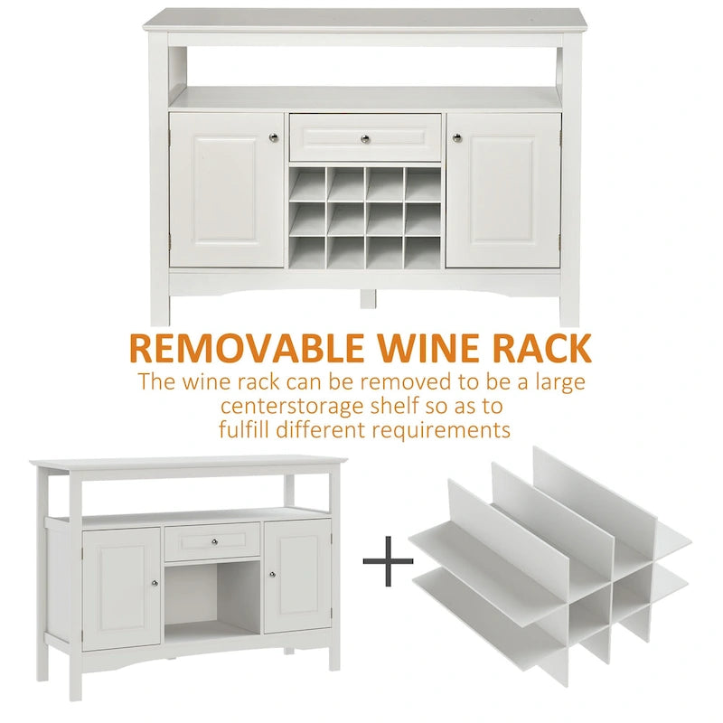 Buffet de cuisine moderne avec casier à vin et tiroir – Meuble de rangement pour salle à manger et salon