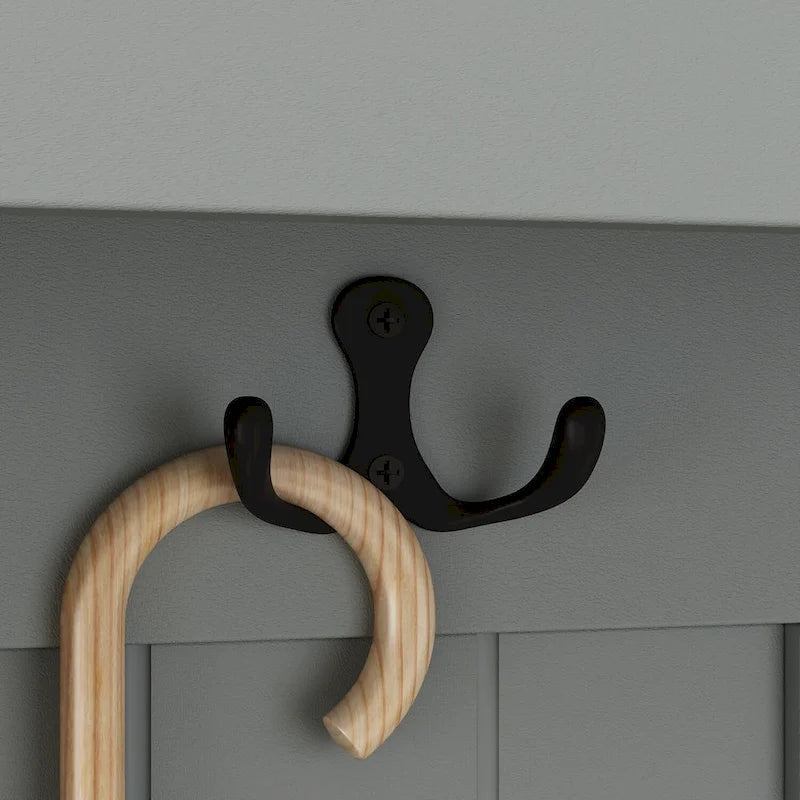 Porte-manteau d'entrée 3-en-1 de 174 cm avec banc, étagère à chaussures, patères et armoire de rangement