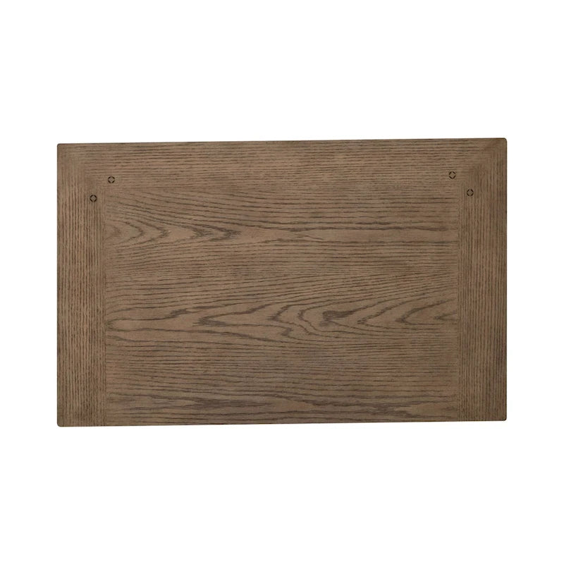 Table de chevet rustique à 2 tiroirs avec assemblage à queue d'aronde et poignées en laiton antique