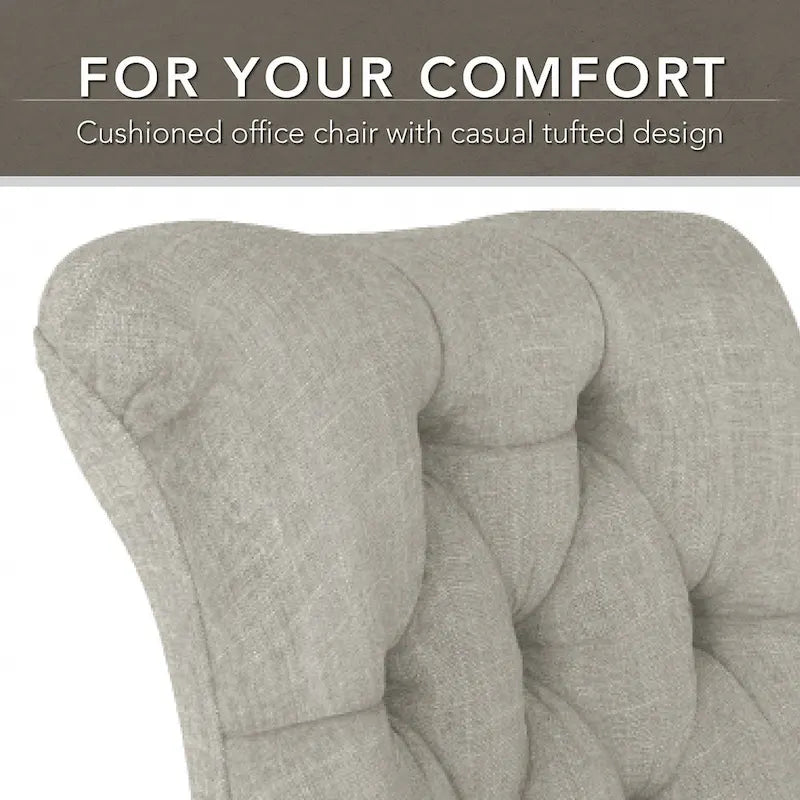 Chaise de bureau sans accoudoirs à dossier mi-haut touffeté et réglable en hauteur