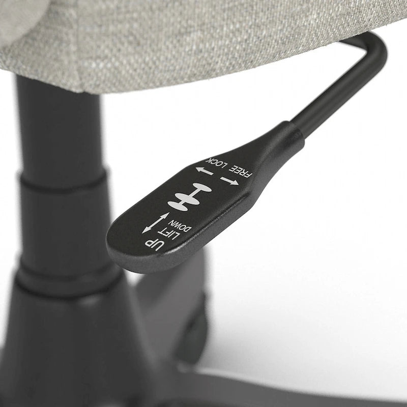 Chaise de bureau sans accoudoirs à dossier mi-haut touffeté et réglable en hauteur