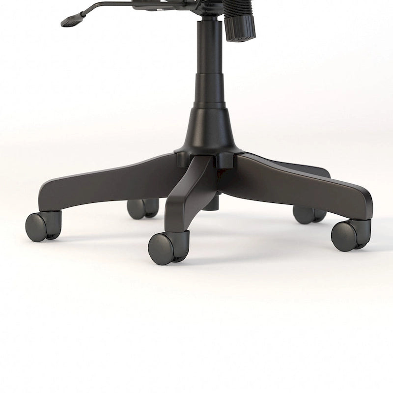Chaise de bureau sans accoudoirs à dossier mi-haut touffeté et réglable en hauteur