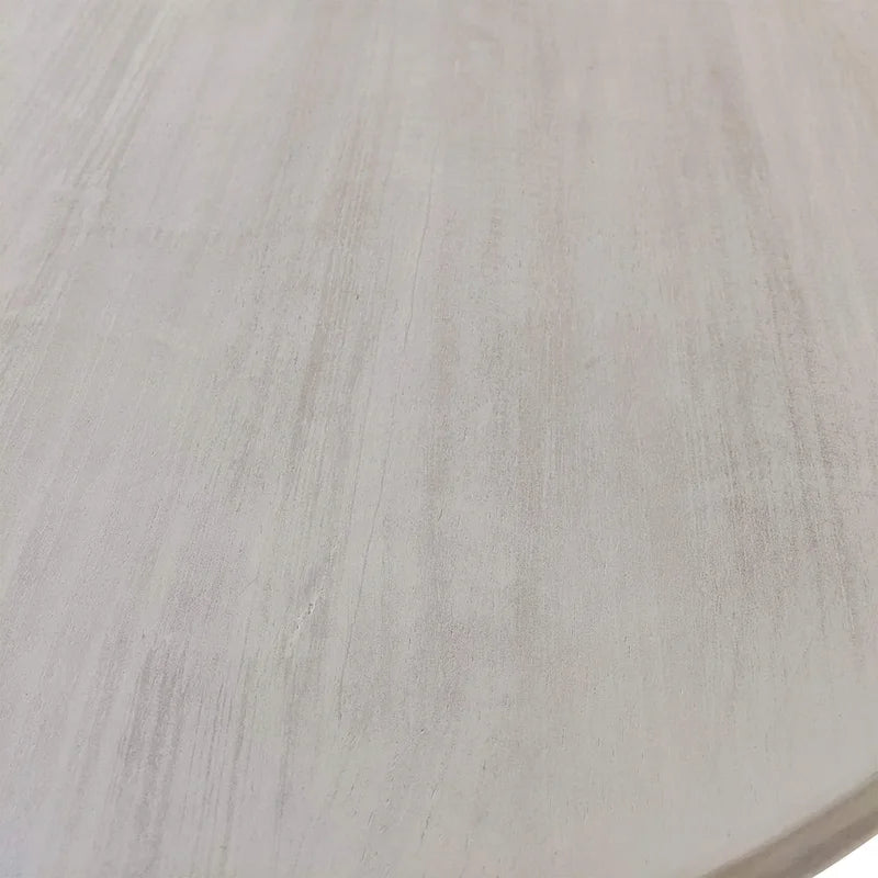 Table à manger ronde à pied central de 36 pouces avec piètement sculpté