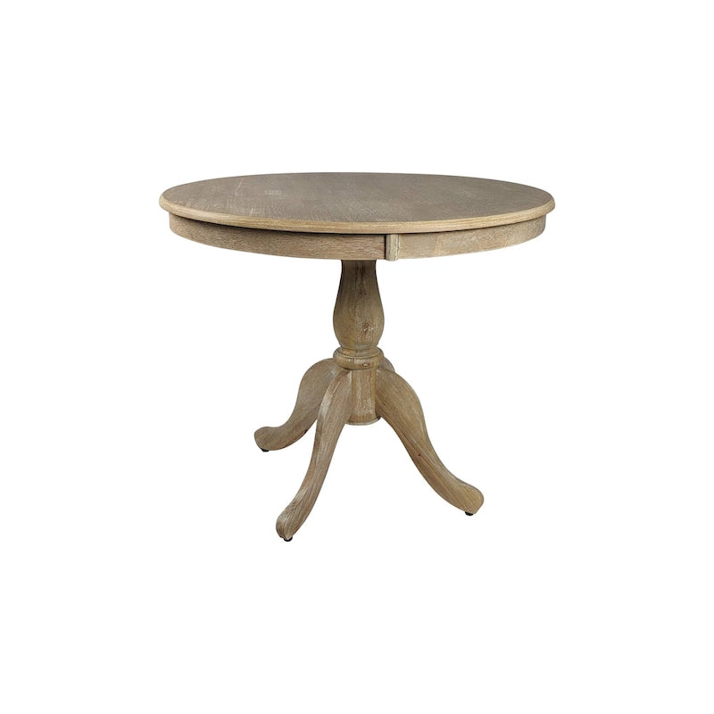 Table à manger ronde à pied central de 36 pouces avec piètement sculpté