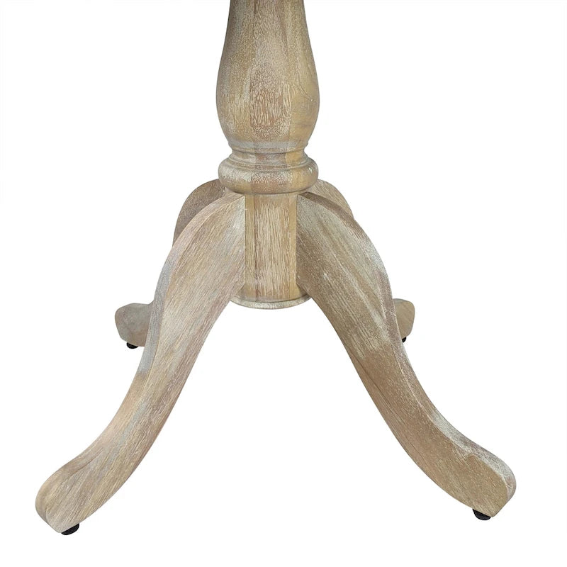 Table à manger ronde à pied central de 36 pouces avec piètement sculpté