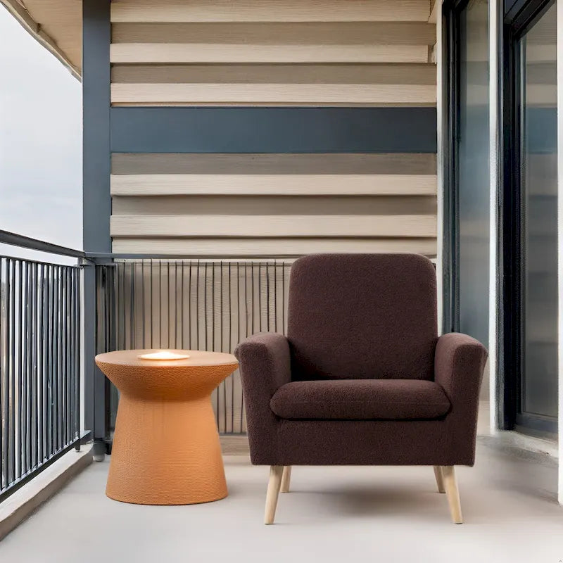Fauteuil d'appoint moderne du milieu du siècle avec pieds en chêne