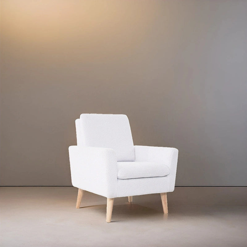 Fauteuil d'appoint moderne du milieu du siècle avec pieds en chêne
