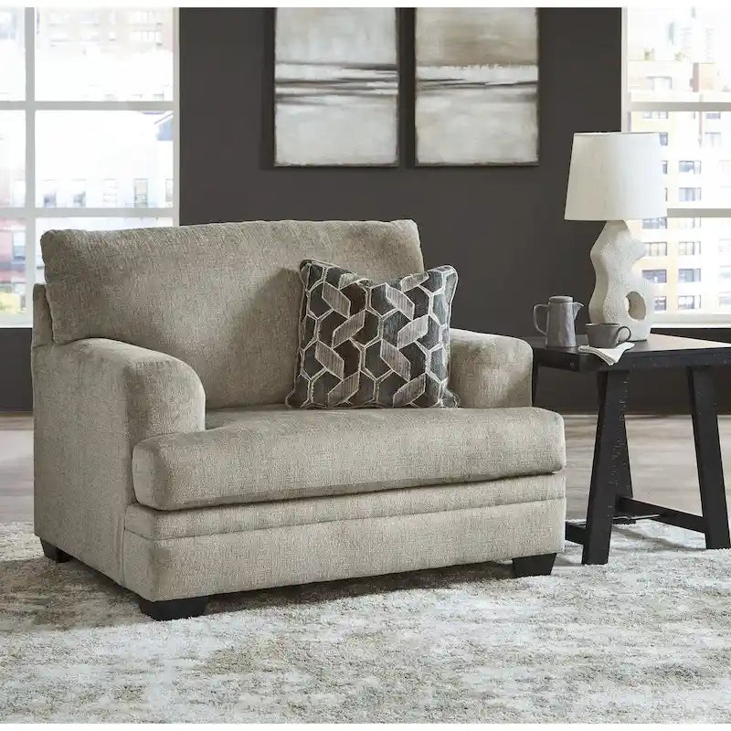 Fauteuil d'appoint surdimensionné avec coussins réversibles – Fauteuil de salon ultra-doux et rembourré