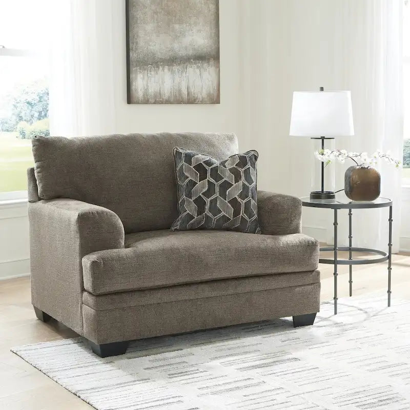 Fauteuil d'appoint surdimensionné avec coussins réversibles – Fauteuil de salon ultra-doux et rembourré