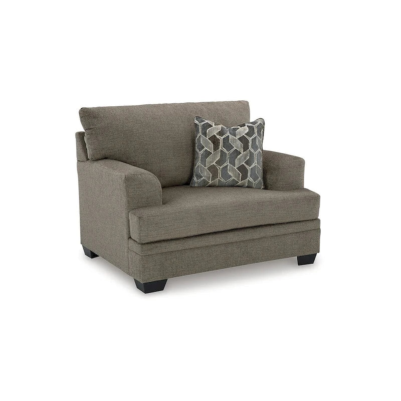 Fauteuil d'appoint surdimensionné avec coussins réversibles – Fauteuil de salon ultra-doux et rembourré