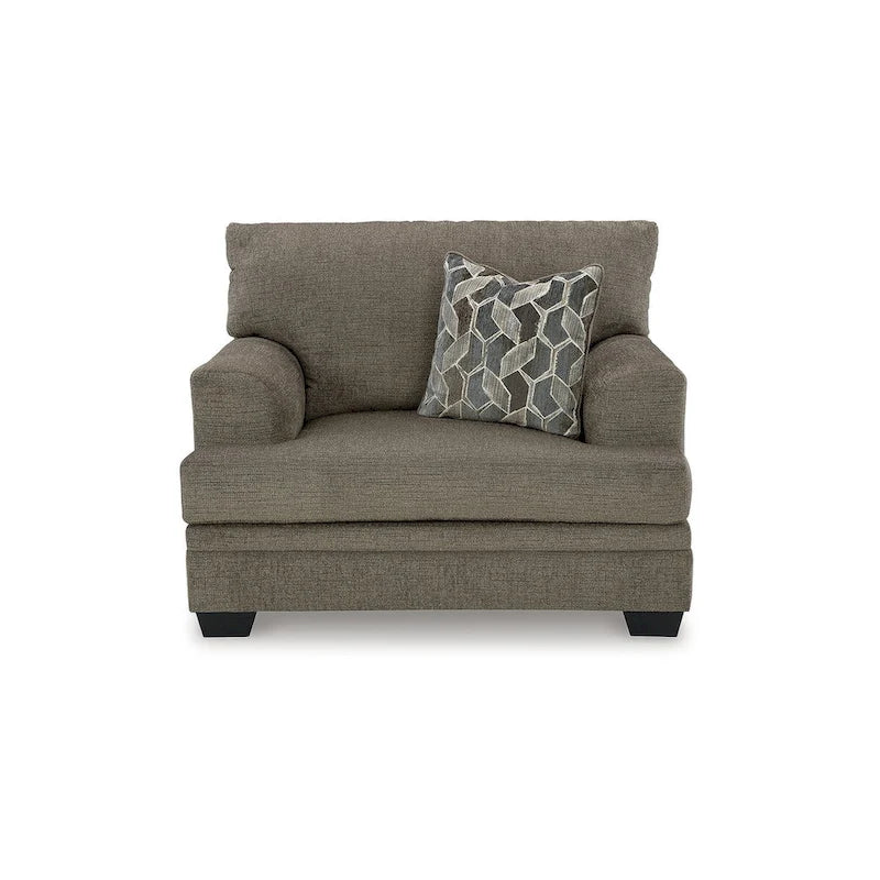 Fauteuil d'appoint surdimensionné avec coussins réversibles – Fauteuil de salon ultra-doux et rembourré