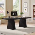Bureau rustique en bois de 160 cm – Grande surface d'écriture et poste de travail informatique