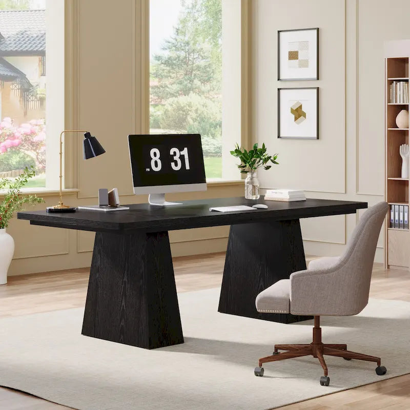 63 Inches Rustic Computer Desk for Home Office