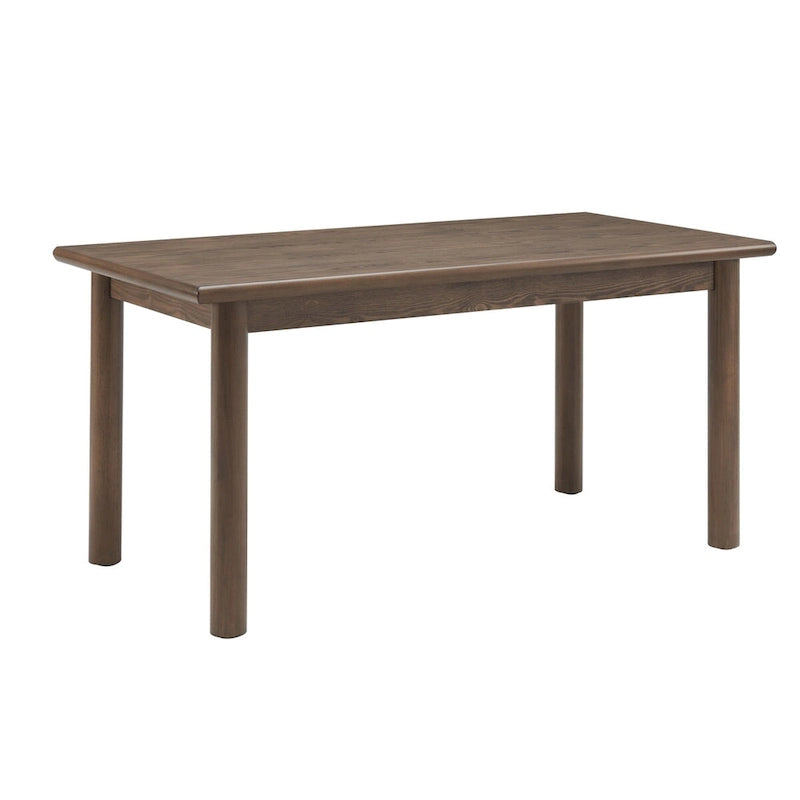 Table à manger rectangulaire 60 po de style moderne du milieu du siècle – Pieds en bois massif, 6 à 8 places