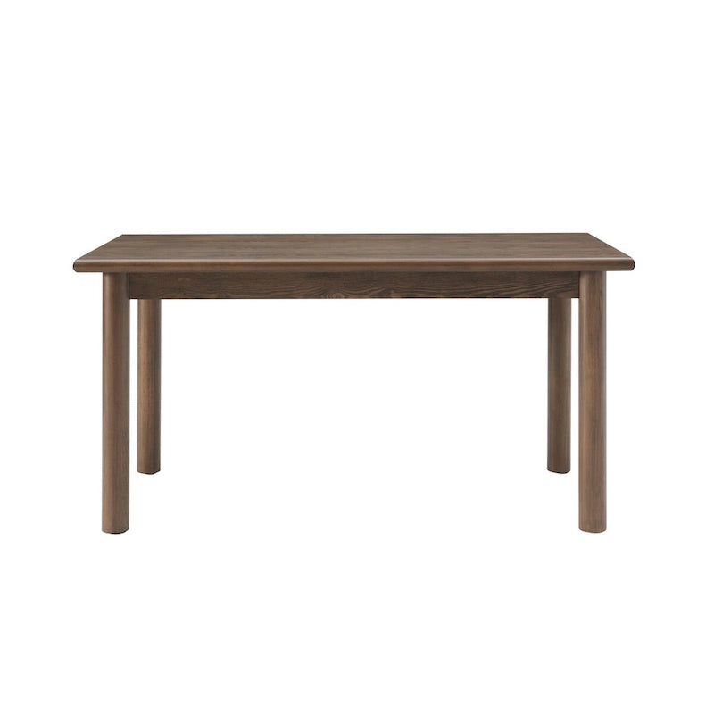 Table à manger rectangulaire 60 po de style moderne du milieu du siècle – Pieds en bois massif, 6 à 8 places