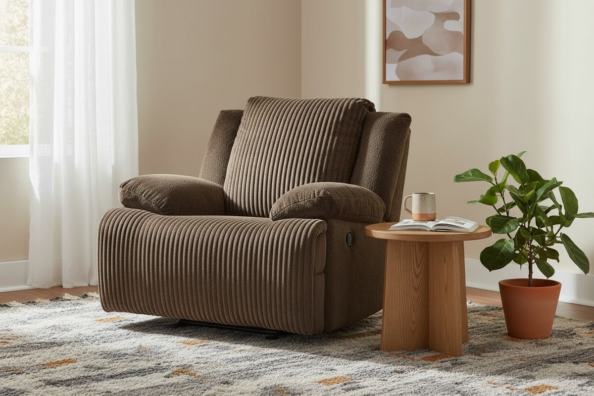 Corduroy Recliner – No Throw Blanket