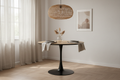 Mid-Century Round Dining Table in Scandinavian Interior